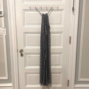 Aqua, high neck black and white jumpsuit